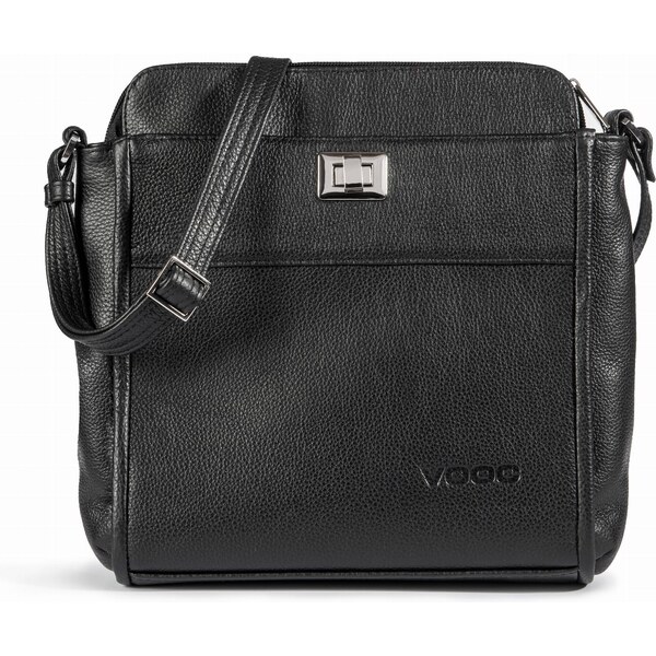 VOOC Kožená crossbody kabelka EP22 | čierna 393 42159005