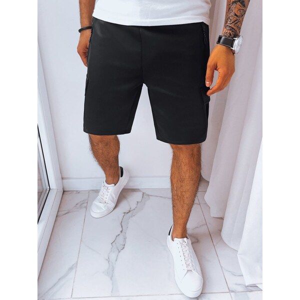 Buďchlap Moderné čierne kraťasy s veľkými vreckami po bokoch 42181869