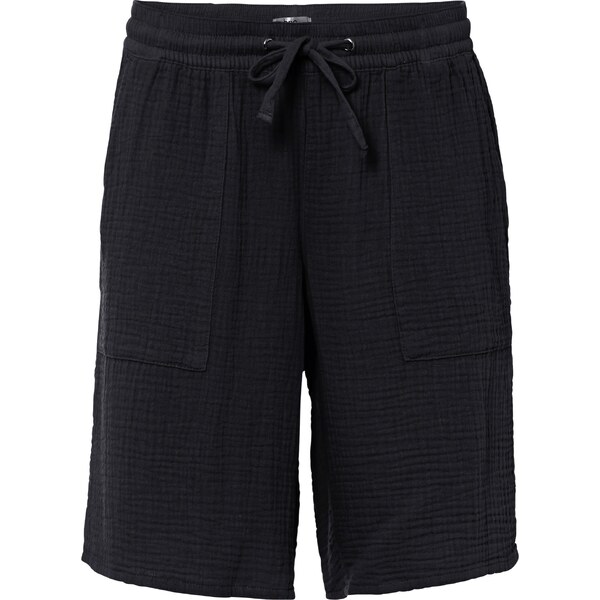 bonprix Mušelínové bermudy s vysokým pohodlným pásom, farba čierna 44847313