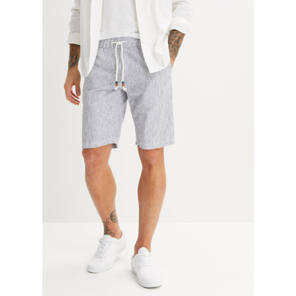 bonprix Bermudy Regular Fit, s plátnom, farba modrá 44961341