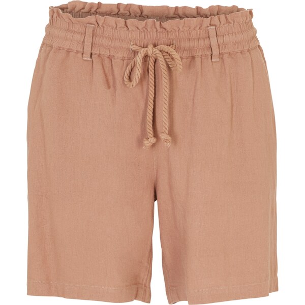 bonprix Plátené šortky paperbag, farba hnedá 44897181