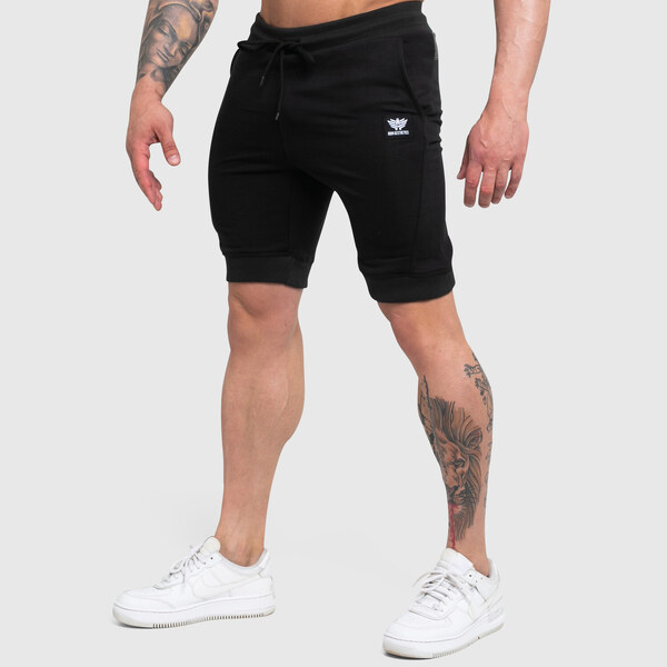 Pánske teplákové kraťasy Iron Aesthetics Badge, čierne 26163789