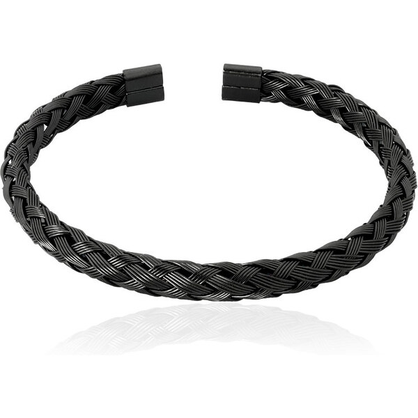 Lindas Jewelry Náramok Čierny Vrkoč chirurgická oceľ INR222 42206198