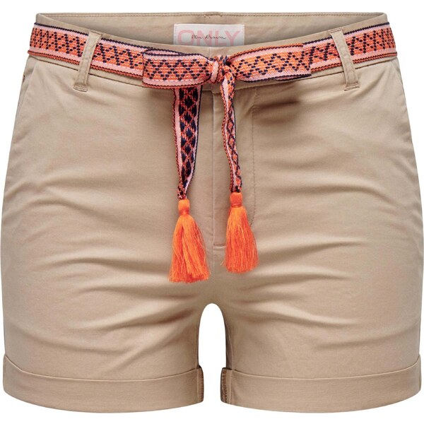 ONLY Chino nohavice Georgia tmavobéžová / tmavomodrá / oranžová / 42584134