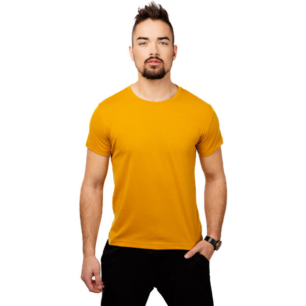 Pánske tričko GLANO - okrové 50681254