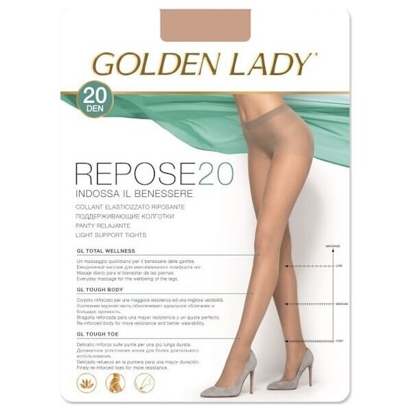 BASIC Ľahko kompresné silonky Golden Lady Repose 20 den 42212705