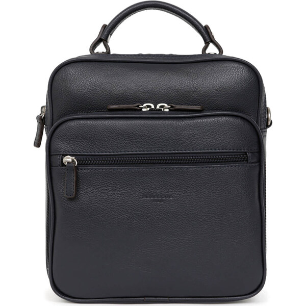 Pánska kožená taška cez rameno Hexagona Fauste - čierna 42601007