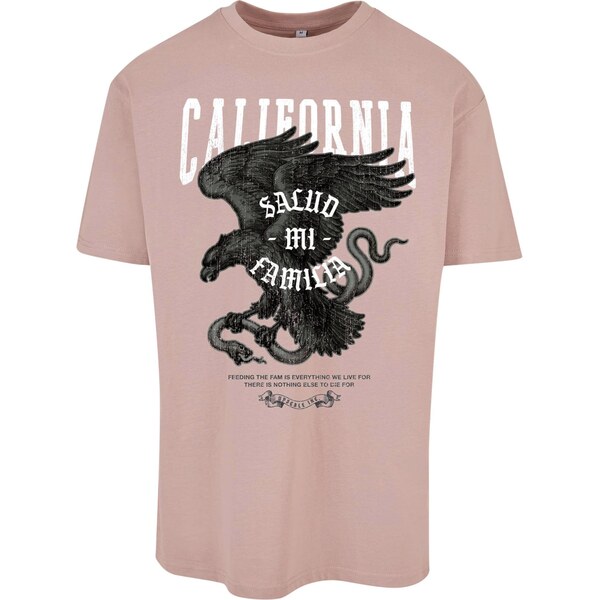 MT Upscale Tričko La Familia staroružová / čierna / biela 65642182