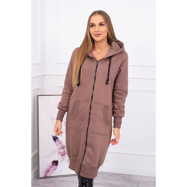 Fashionweek Dlhá zateplená mikina s kapucňou K9302 48751396