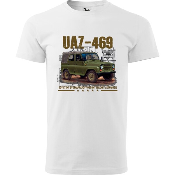 ARMYTEX Tričko UAZ-469 biele 42667988