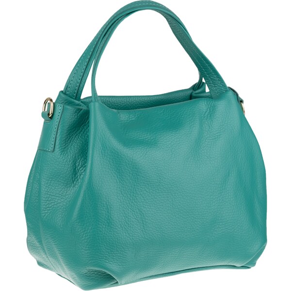 Tyrkysová kožená talianska crossbody kabelka Tea Turchese Scura 42686288