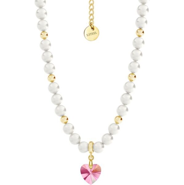 SWAROVSKI Elements Swarovski e. dámsky perlový náhrdelník Playful Love 42695873