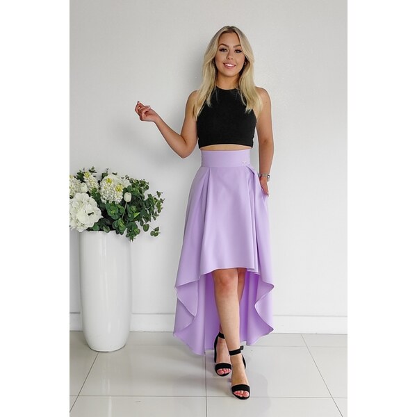 miadresses.sk Svetlofialová asymetrická sukňa 42696017