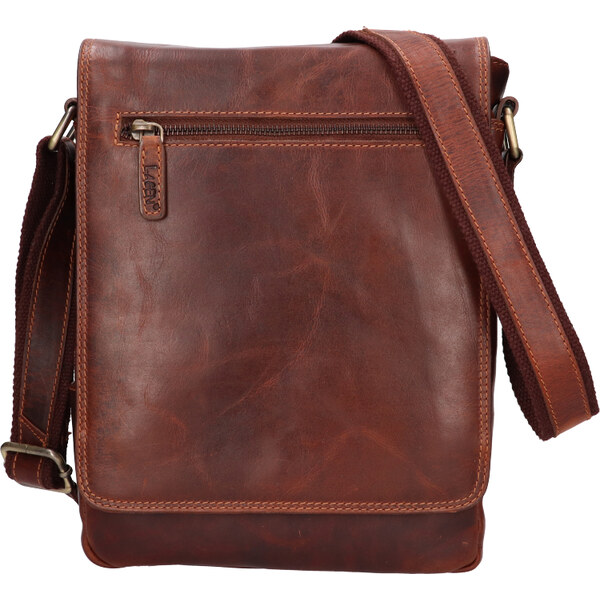 Lagen Pánska kožená taška cez rameno LG-2655 hnedá 42711981