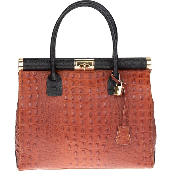 Camel kožená talianska kabelka Laureta Camel Nero Cocco NovaKabelka.sk 42713990