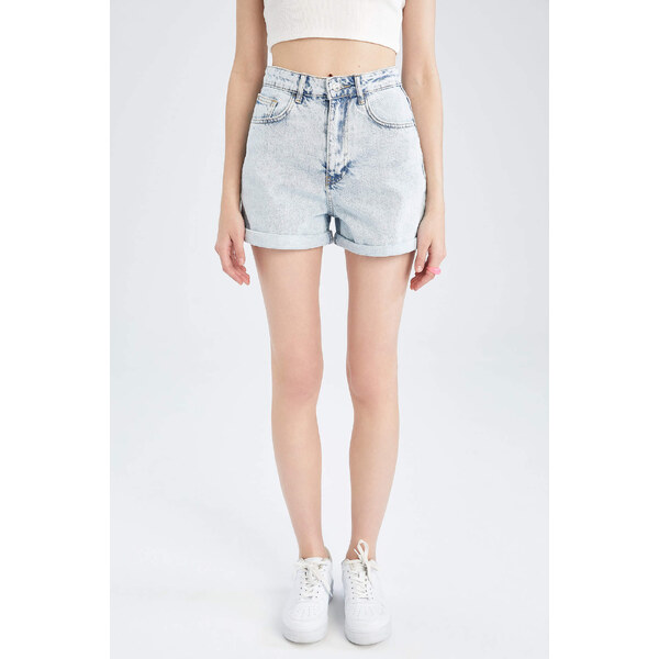 DEFACTO Mom Fit Jean High waist Folded Leg Short 55518496