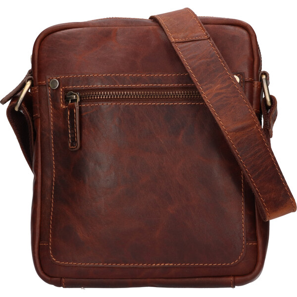 Lagen Pánska kožená taška cez rameno 223603 hnedá 42716562
