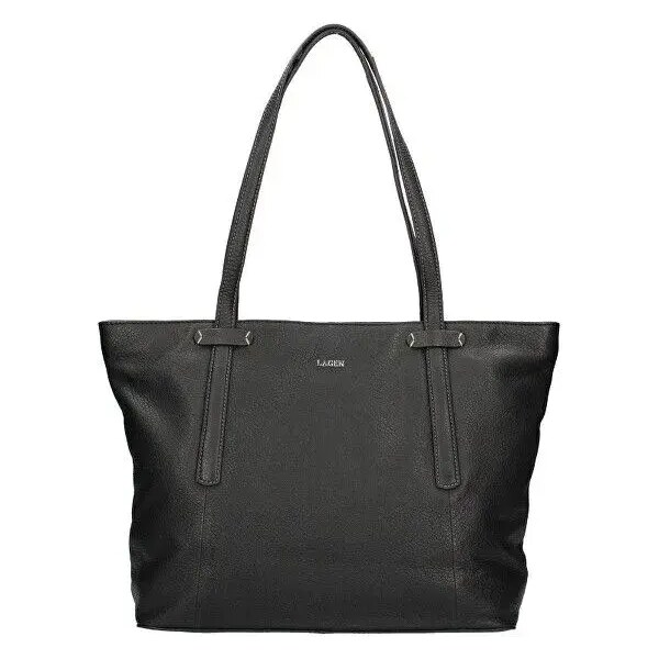 Lagen Dámska kožená kabelka BLC-222/1812 čierna 42716564