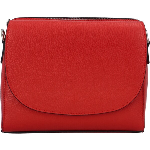 Delami Vera Pelle Dámska kožená crossbody kabelka červená - Delami 64145056