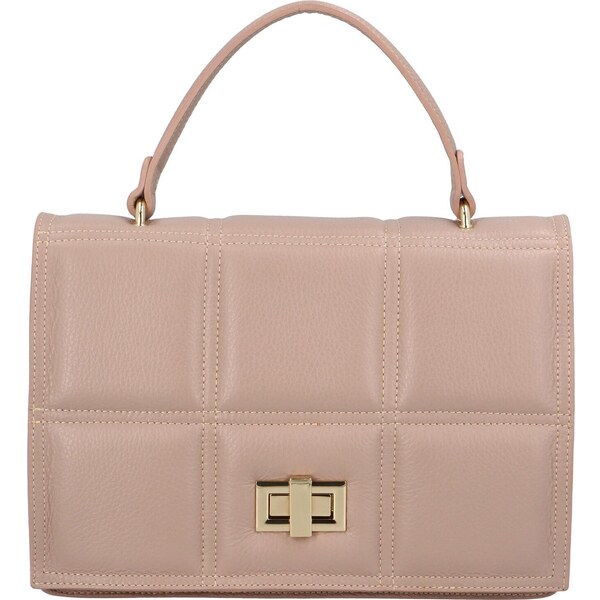 Dámska kožená kabelka do ruky púdrovo ružová - ItalY Diana telová 43298227
