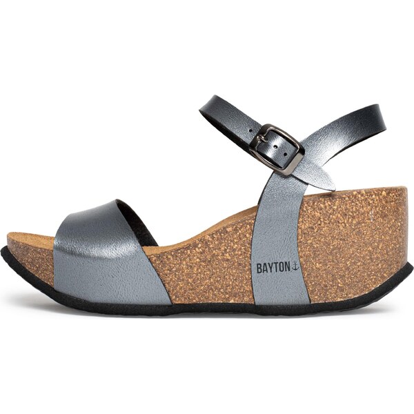 Bayton Sandále Maya striebornosivá 54233724