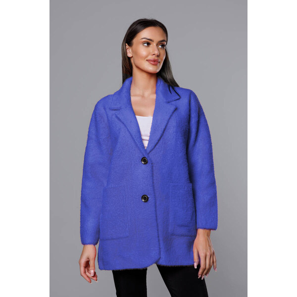 MADE IN ITALY Krátky vlnený prehoz cez oblečenie typu alpaka v 38161919