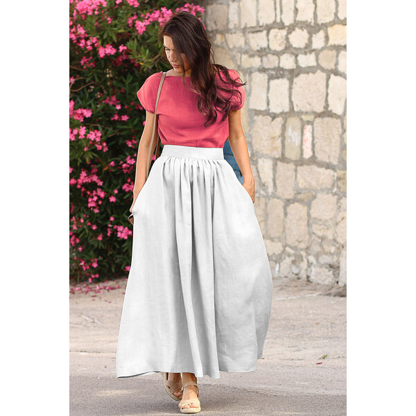 Autorská česká maxi sukňa Lotika 100% lan Premium quality 50329623