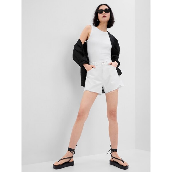 Biele dámske rifľové šortky GAP 66199055