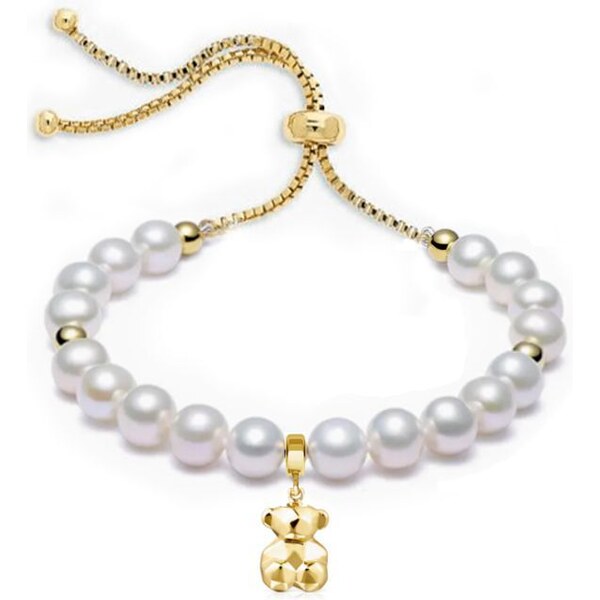 SWAROVSKI Elements Swarovski e. perlový náramok Playful Love, medvedík 42815287