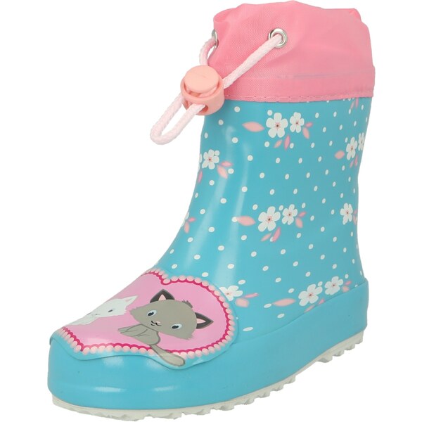 BECK Gumáky Kätzchen nebielená / tyrkysová / sivá / ružová 42850295