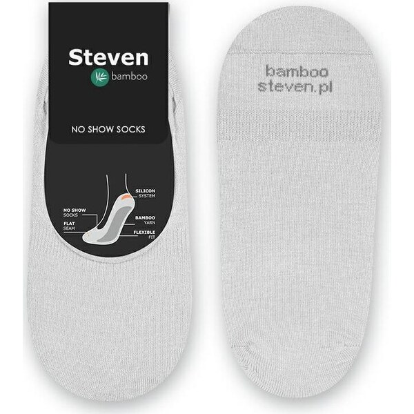 STEVEN Sivé pánske nízke ponožky Art.036 BA014, LIGHT GRAY 42822793