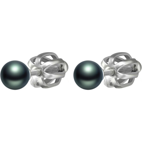 Olivie Strieborné 5mm náušnice TAHITI 7296 43860280