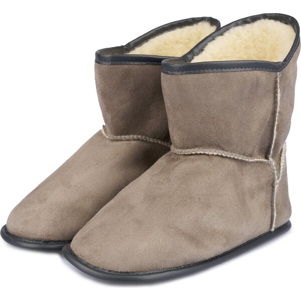 Vlnka Vysoké papuče s ovčou vlnou sivá veľkosti obuvi - dospelí 35-36 65061850