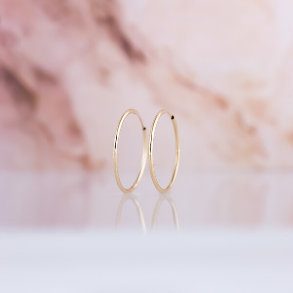 Lillian Vassago Zlaté kruhové náušnice na zasúvanie 2,5 cm LLV31 31507043