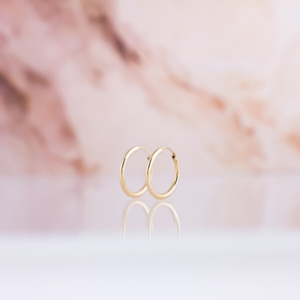 Lillian Vassago Celozlaté náušnice kruhy s malým priemerom 1,5 cm 37667450