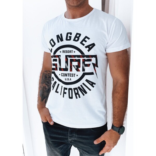 Buďchlap Originálne biele tričko s výrazným nápisom 42872083