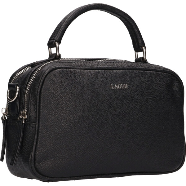 Lagen Dámska kožená kabelka BLC-222/2068 čierna 65540887