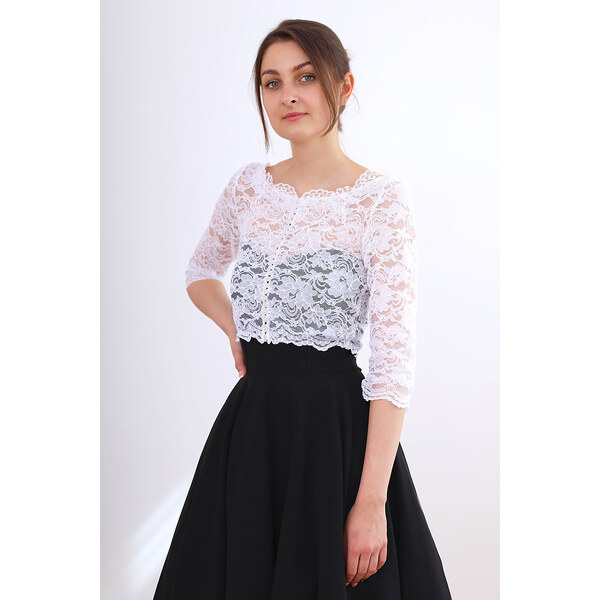 Glara Čipkové bolerko s gombíkmi 61830190