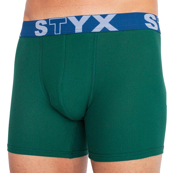 Pánske boxerky Styx long športová guma tmavo zelené (U1066) 18419171