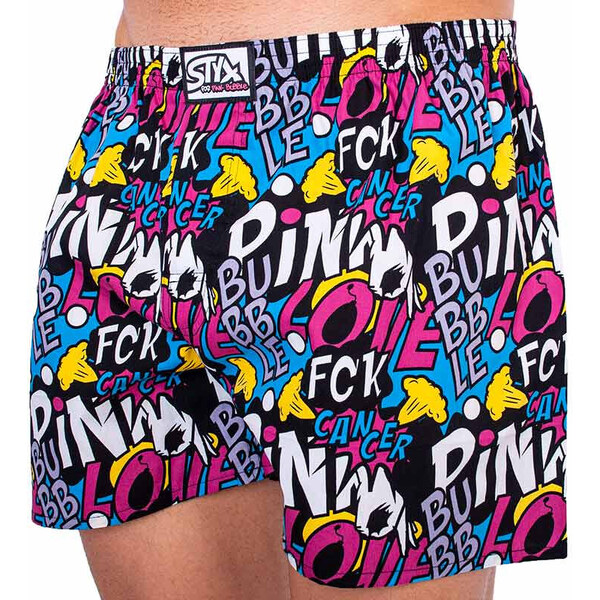 Pánske trenky Styx art klasická guma Pink Bubble (A1058) 20322303