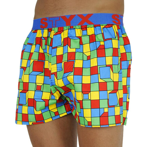 Pánske trenky Styx art športová guma štvorčeky (B959) 25529047