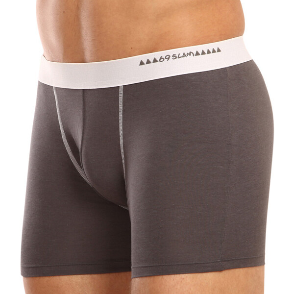 Pánske boxerky 69SLAM fit bamboo plain (MBWPLN-DG) 34409726