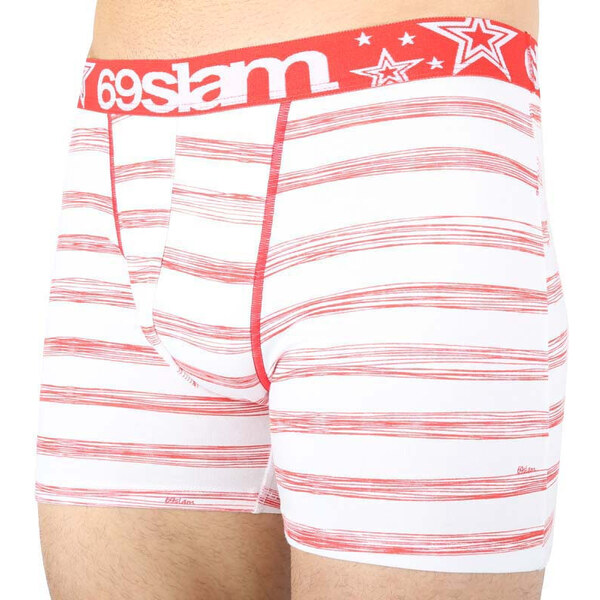 Pánske Boxerky 69SLAM fit stripes red 34409745