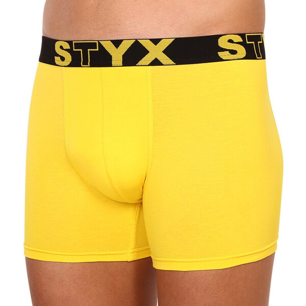 Pánske boxerky Styx long športová guma žlté (U1068) 35825338