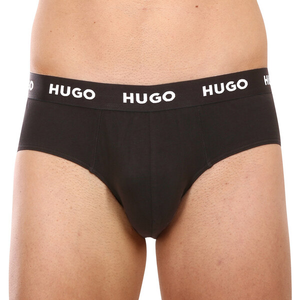 3PACK pánske slipy HUGO čierné (50469763 001) 41366764