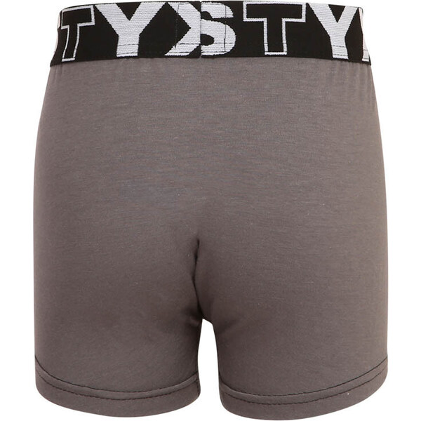 Detské boxerky Styx športová guma tmavo sivé (GJ1063) 6-8 let 66060540