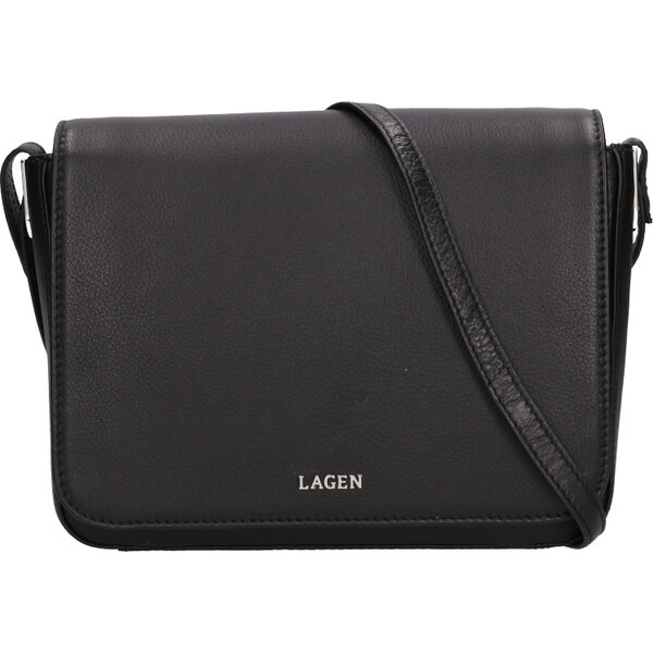 Lagen Dámska kožená kabelka BLC-222/2061 čierná 45867893
