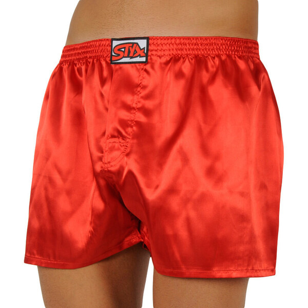 Pánske trenky Styx saténové červené (C663) 28657332