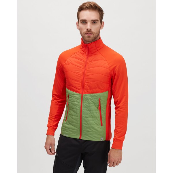 Pánska zateplená mikina Silvini Grado oranžová/zelená 42903109