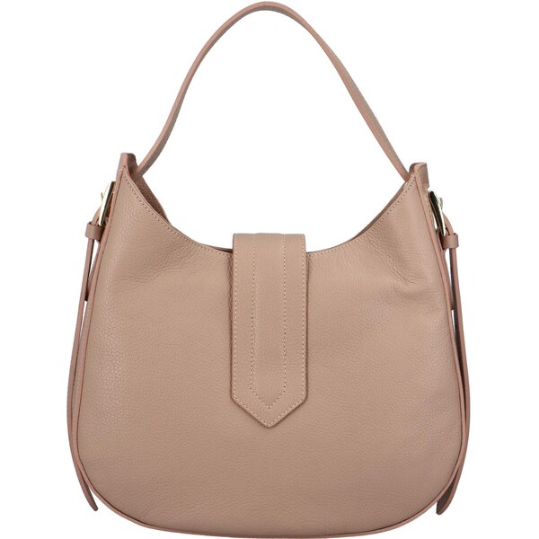 Delami Vera Pelle Dámska kožená kabelka cez rameno púdrovo ružová - 43360604